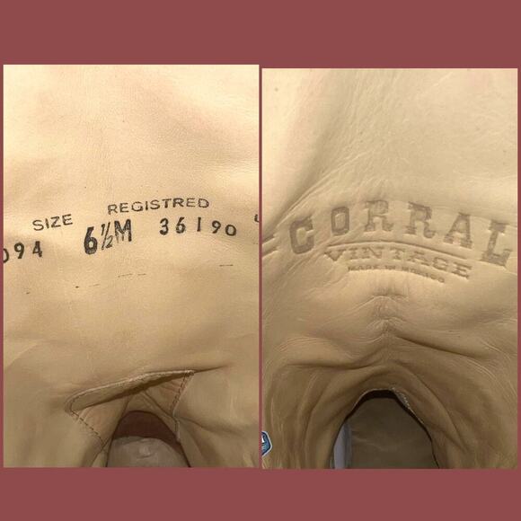 Corral Light Brown/Taupe Cream Crater Bone Embroidered Western Cowboy Boots - Picture 15 of 16